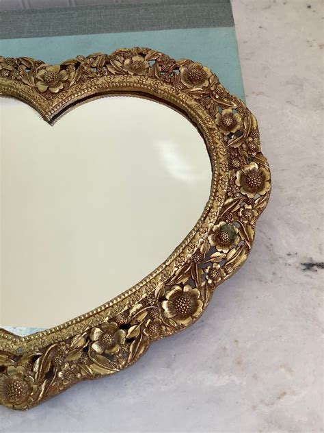 vintage heart mirrors